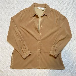 croft & barrow Stretch Tan Button-down  Shirt Jacket. Sz. XL